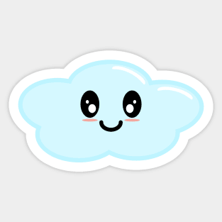 Kawaii Cute Cloud Character Sticker